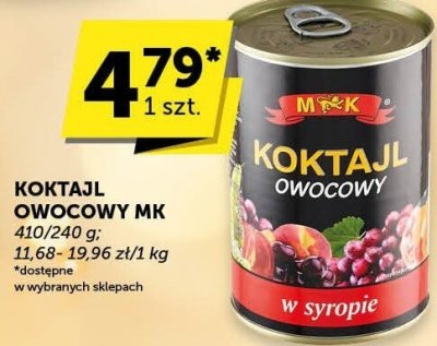 Koktajl owocowy MK promocja w Euro Sklep