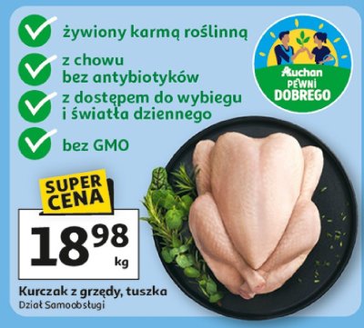 Kurczak z grzędy, tuszka promocja w Auchan
