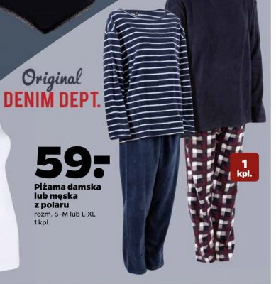 Piżama męska z polaru s-m Dept denim promocja