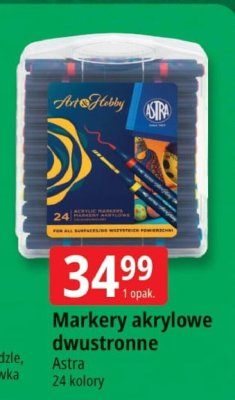Markery akrylowe dwustronne Astra promocja w Leclerc