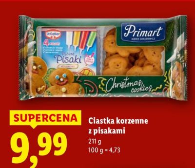 Ciastka korzenne z pisakami Primart Christmas promocja w Lidl