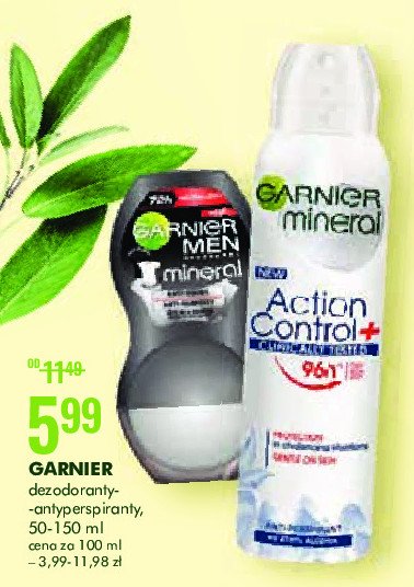 Dezodorant invisible Garnier men mineral promocja