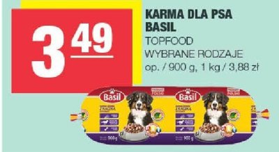 Karma dla psa Basil TopFood promocja w SPAR