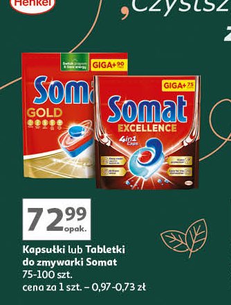 Tabletki do zmywarki Somat Gold promocja w Auchan