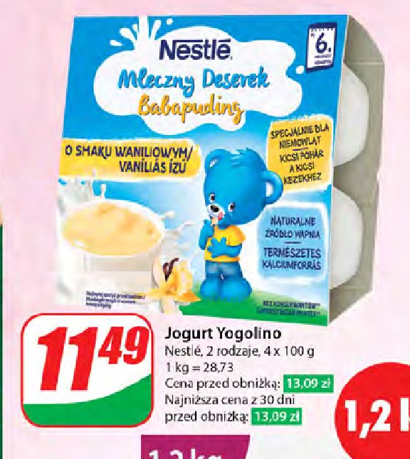 Deser waniliowy Nestle mleczny deserek promocja