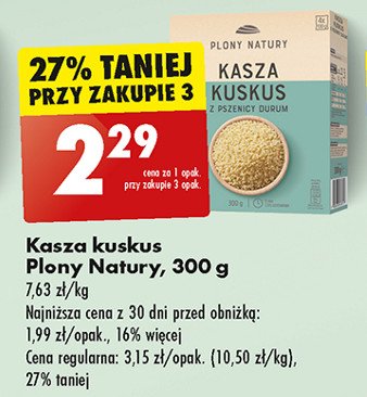 Kasza kuskus Plony natury promocja