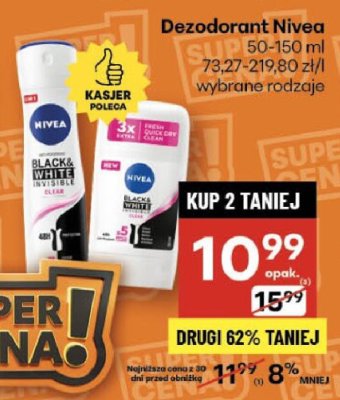 Dezodorant Nivea wybrane rodzaje promocja w Delikatesy Centrum