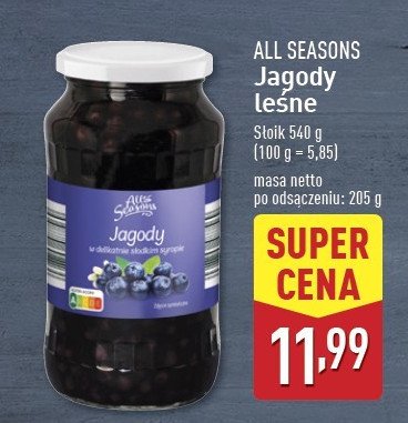 Jagody leśne All seasons promocja w Aldi