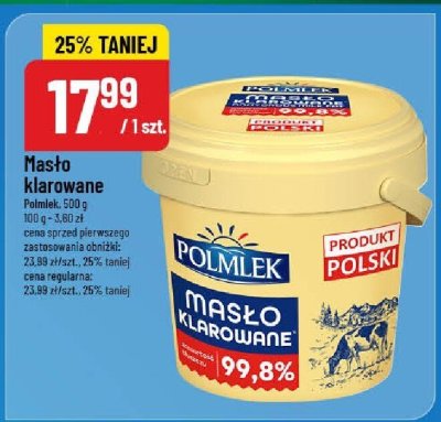 Masło klarowane Polmlek promocja w POLOmarket
