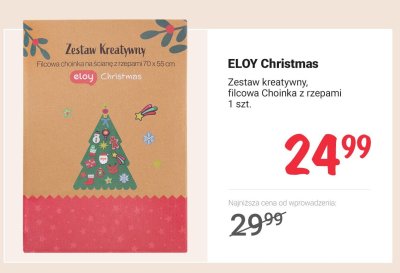Zestaw kreatywny filcowa choinka z rzepami  promocja w Rossmann