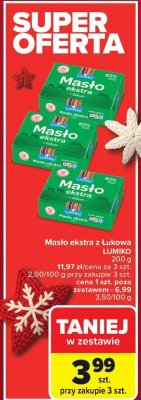 Masło ekstra z Łukowa LUMIKO promocja w Carrefour Market