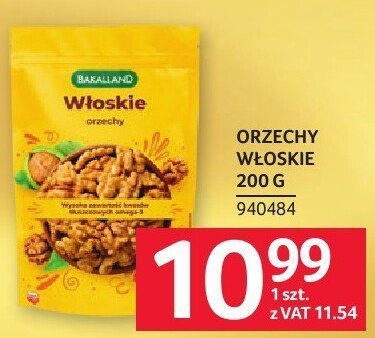 Orzechy włoskie BAKALLAND 200g promocja w Selgros