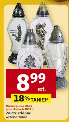 Znicze szklane wybrane rodzaje Auchan promocja