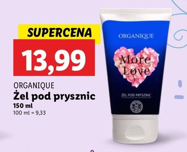 Żel pod prysznic more love Organique promocja