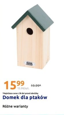 Domek dla ptaków promocja w Action