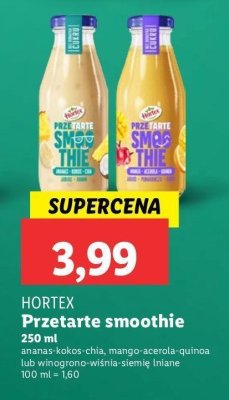 Smoothie ananas-kokos-chia Hortex przetarte promocja