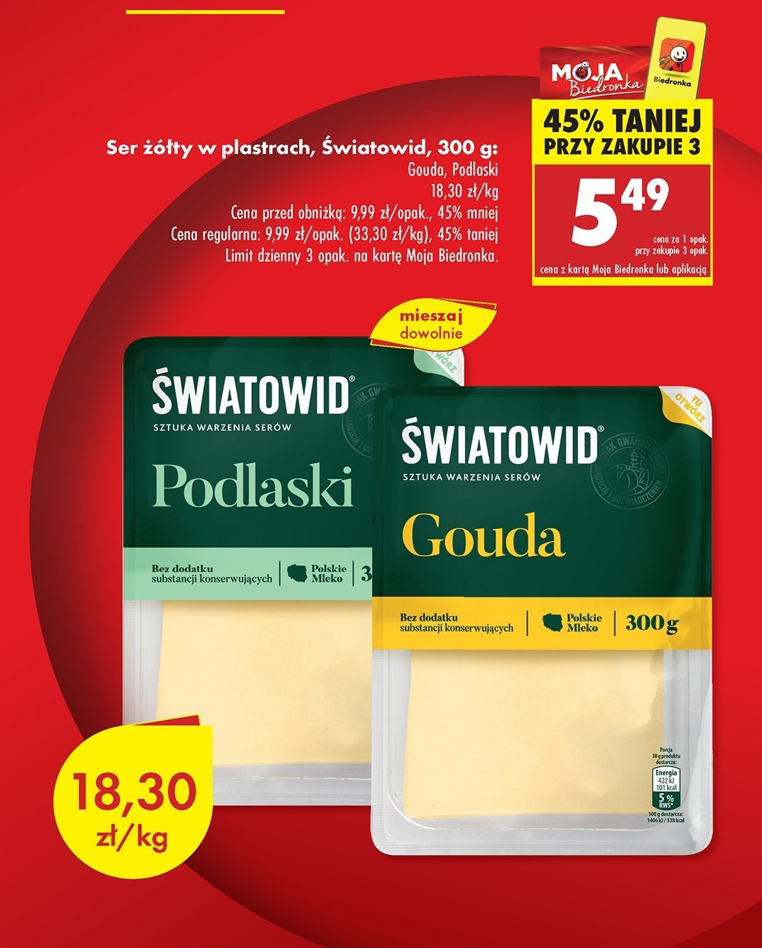 Ser podlaski Światowid promocja w Biedronka