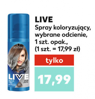 Spray do włosów silver splash Schwarzkopf live colour promocja