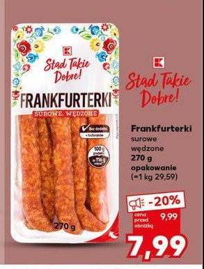 Frankfurterki w臋dzone surowe K-classic st膮d takie dobre! promocja