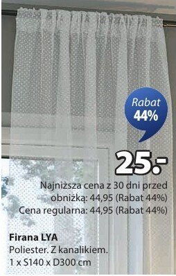 Firana Lya Jysk promocja w Jysk
