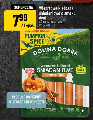 Wieprzowe kiełbaski śniadaniowe o smaku dyni promocja w POLOmarket