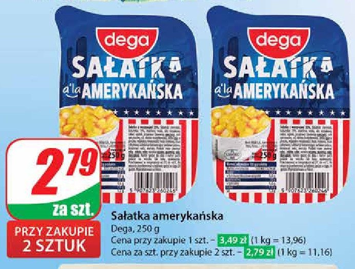 Sałatka amerykańska Dega promocja w Dino