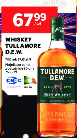 Whiskey Tullamore dew original promocja w Stokrotka