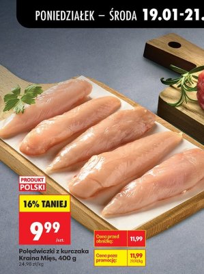 Polędwiczki z kurczaka  400 g promocja w Biedronka