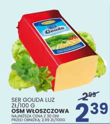 Ser Gouda Luz Zaltbommel ósm Włoszczowa promocja w Wafelek