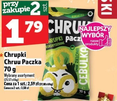 Chrupki Chruu Paczka 70 g promocja w TOPAZ