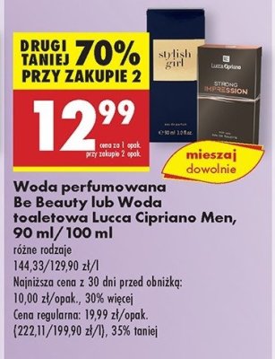 Woda toaletowa Lucca cipriano strong impression promocja