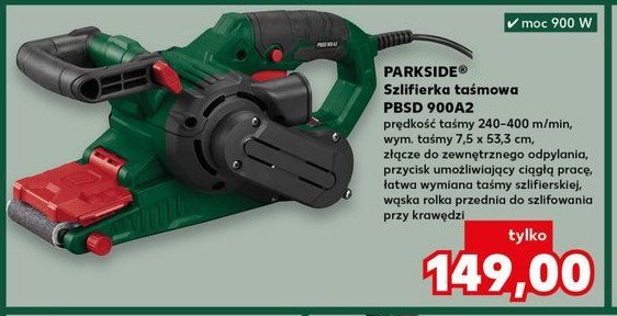 Szlifierka taśmowa pbsd 900a2 Parkside promocja w Kaufland