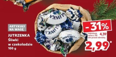 Śliwki w czekoladzie 100 g promocja w Kaufland
