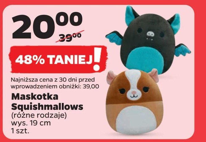 Maskotka squishmallows 19 cm promocja