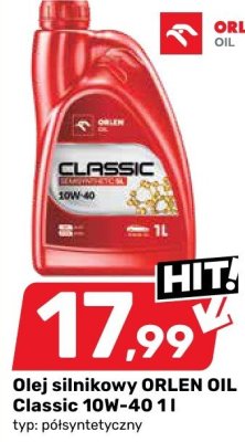 Olej silnikowy ORLEN OIL Classic 10W-40 1l promocja w Bricomarche