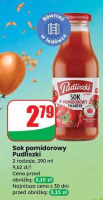 Sok pomidorowy Pudliszki promocja w Dino