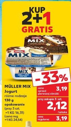 Jogur o smaku waniliowym porcja ciasteczek kakaowych Muller mix promocja