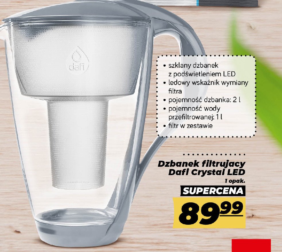 Dzbanek crystal led + 1 filtr classic Dafi promocja w POLOmarket