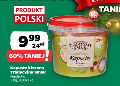 Kapusta kiszona Tradycyjny Smak promocja w Netto