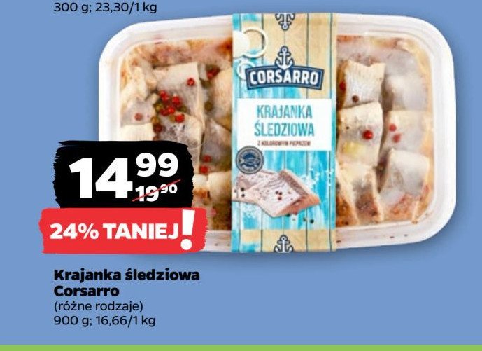 Krajanka śledziowa z kolorowym pieprzem Corsarro promocja w Netto