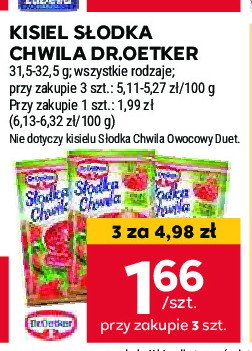 Kisiel truskawkowy z kawałkami owoców Dr. oetker słodka chwila promocja