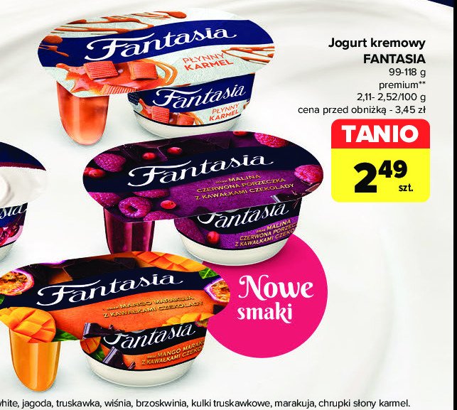 Jogurt malina-czerwona porzeczka Danone fantasia promocja