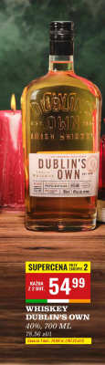 Whiskey Dublin's Own, 700 ML promocja w Biedronka