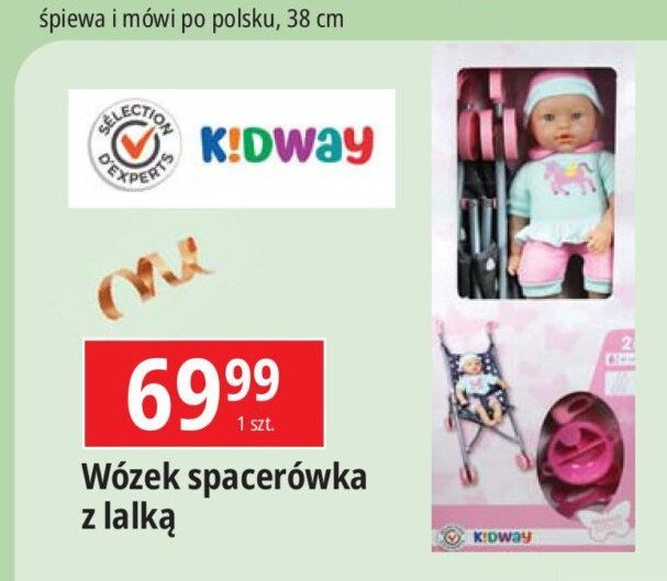 Wózek spacerowy z lalką Kidway promocja