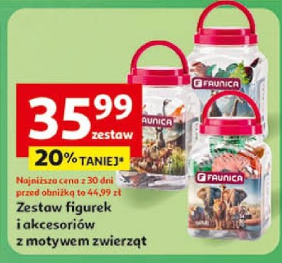 Zestaw figurek i akcesoriów z motywem zwierząt promocja w Auchan