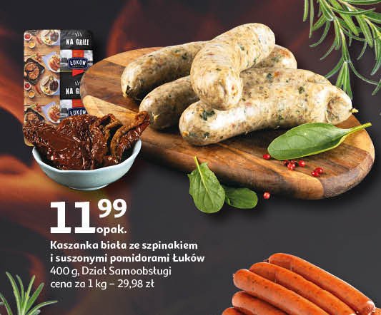 Kaszanka bia艂a ze szpinakiem i suszonymi pomidorami 艁uk贸w promocja