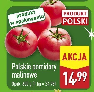 Polskie pomidory malinowe promocja w Aldi