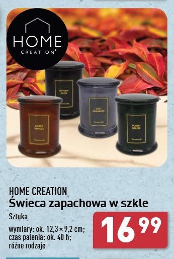 Świeca zapachowa w szkle 40 h Home creation promocja