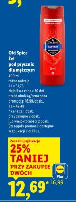 Żel pod prysznic dla mężczyzn Old Spice promocja w Lidl