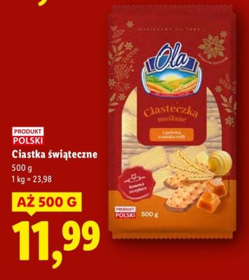 Ciastka świąteczne maślane 500 g promocja w Lidl